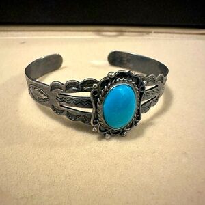 Turquoise and Sterling Silver bangle